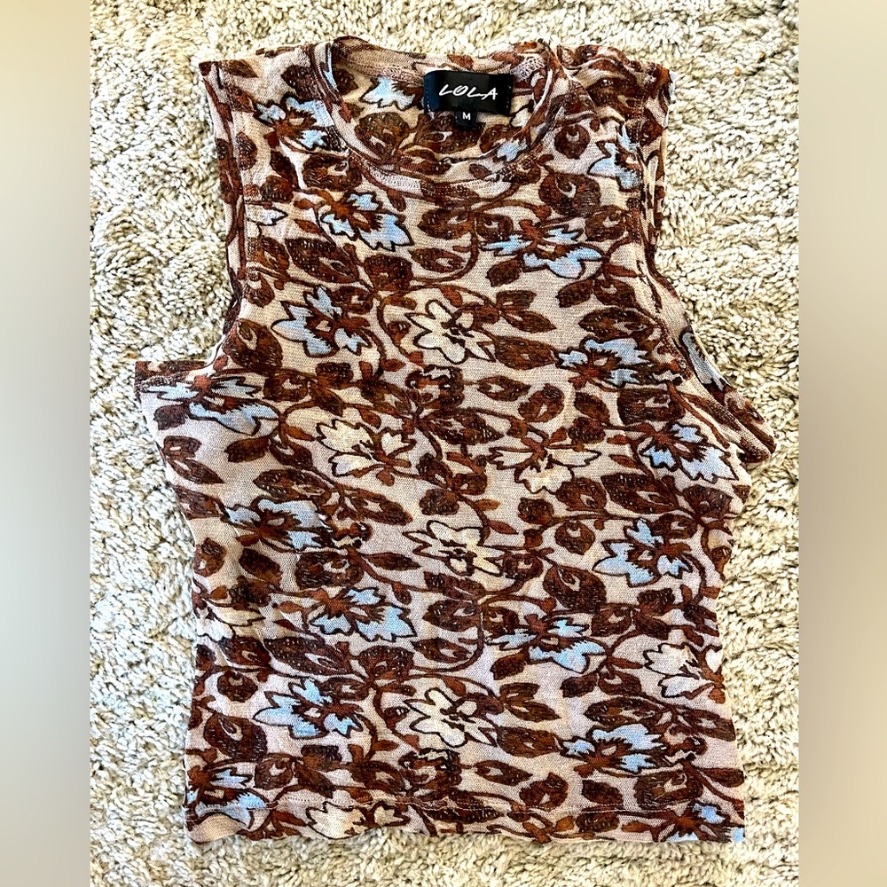 Vintage 90s Lola net sleeveless crop top